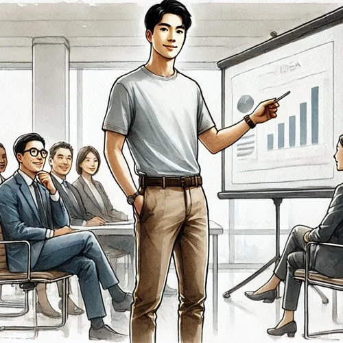 Person presenting